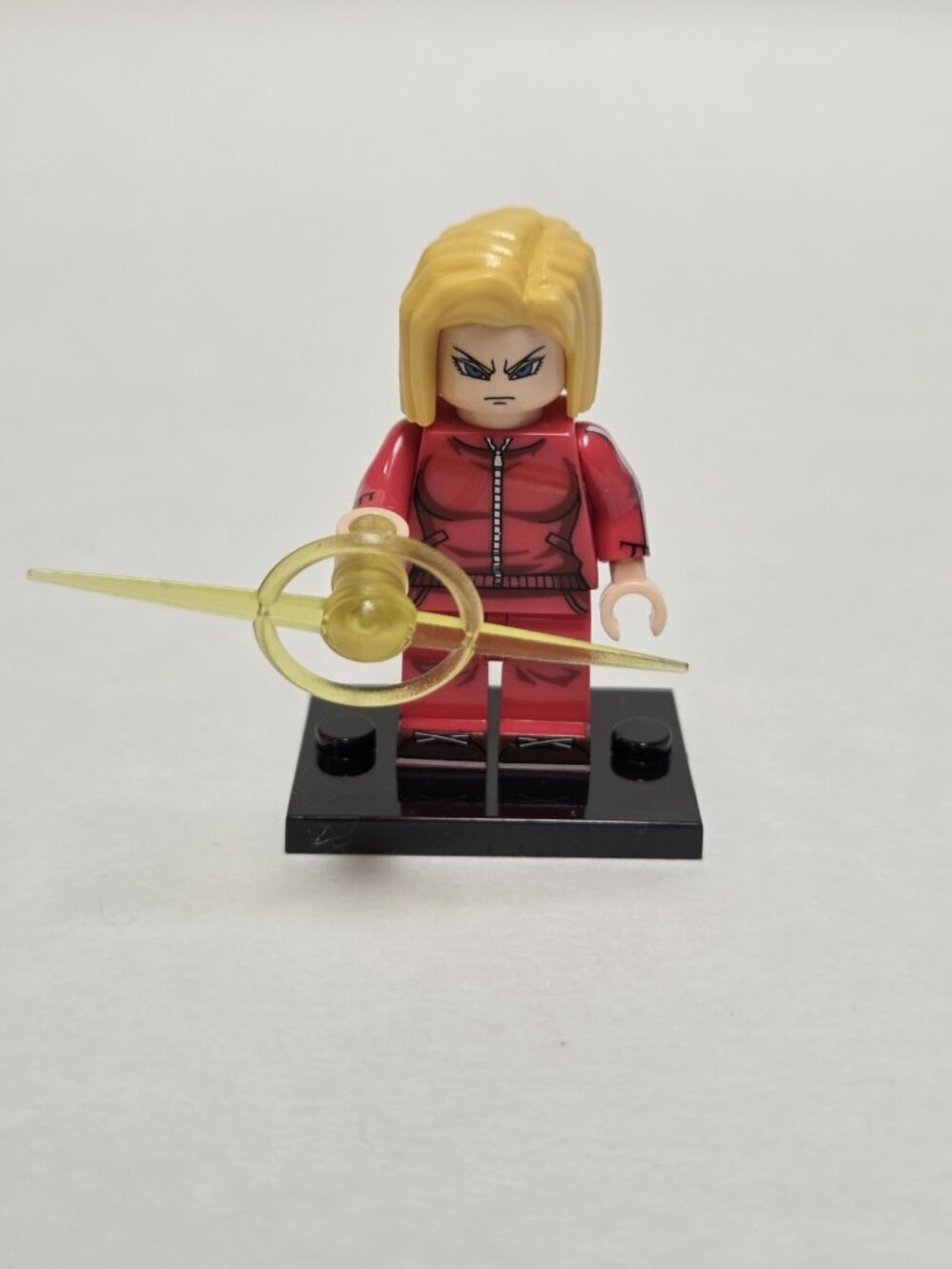 Dragon ball Z Android 18 Tracksuit Minifigure Custom lego compatible